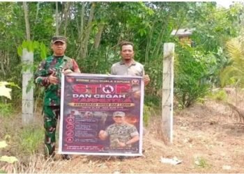 BABINSA KORAMIL 1011-03/KAPUAS TIMUR SOSIALISASI KEPADA WARGA CEGAH KARHUTLA SEJAK DINI