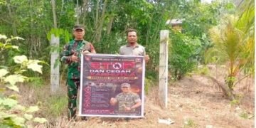 BABINSA KORAMIL 1011-03/KAPUAS TIMUR SOSIALISASI KEPADA WARGA CEGAH KARHUTLA SEJAK DINI