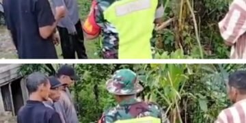 Membuka Lahan Tanpa Membakar, Pesan Babinsa kepada Masyarakat Sungai Mas