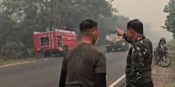 PANGDAM XXII/TB TINJAU LANGSUNG LOKASI KARHUTLA DI TUMBANG NUSA