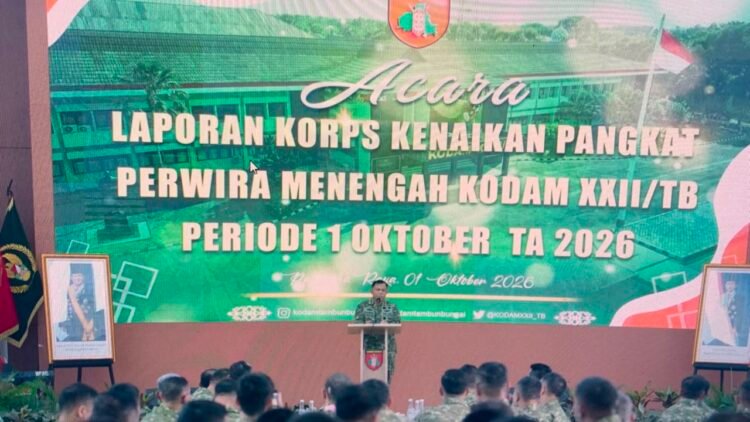 Pangdam XXII/TB Pimpin Laporan Korps Kenaikan Pangkat Pamen