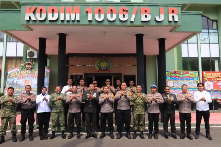 HUT ke-81 TNI Jadi Momentum Perkuat Kebersamaan Kodim 1006/Banjar dengan Polres Banjar