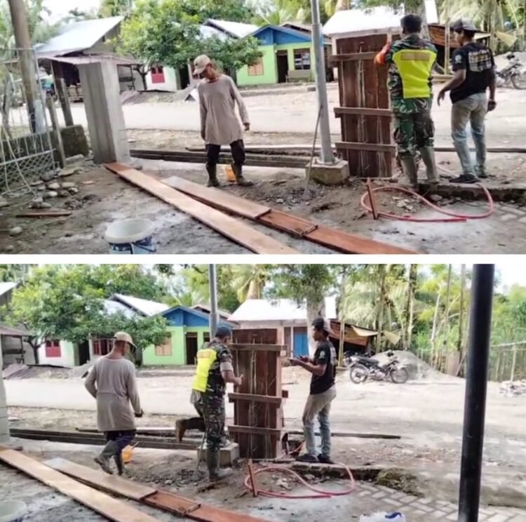Bantu Ringankan Pekerjaan Warga, Babinsa Koramil 01/SM Turun Langsung ke Lapangan