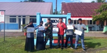 Kodim 0114/Aceh Jaya Serahkan Piagam Penghargaan kepada Siswa Peserta Lomba PBB Tingkat Provinsi Aceh