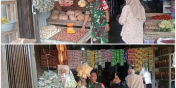 Babinsa Simeulue Tengah Pantau Harga Sembako dan Kondisi Pasar di Desa Kampung Air