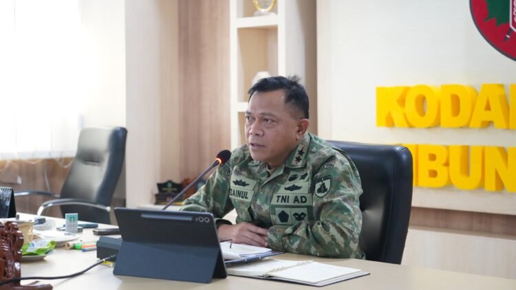 Pangdam XXII/TB Ikuti Vicon Evaluasi KDKMP Yang Dipimpin Kasad