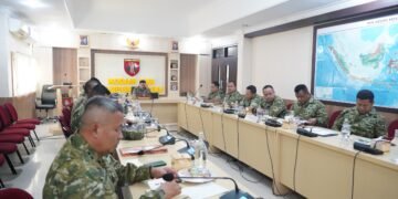 Pangdam XXII/TB Ikuti Vicon Evaluasi KDKMP Yang Dipimpin Kasad