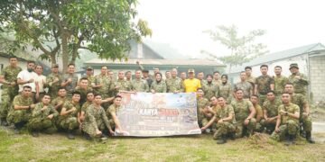 PERINGATI HUT KEUANGAN TNI AD KUDAM XXII/TB LAKSANAKAN KARYA BAKTI