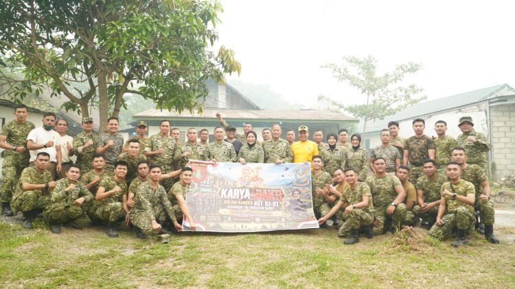 PERINGATI HUT KEUANGAN TNI AD KUDAM XXII/TB LAKSANAKAN KARYA BAKTI