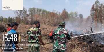 Menjaga Ponpes dan Pemukiman, Tim Gabungan Tetap Tekun Padamkan Karhutla